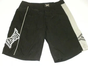 Pantalones Cortos Tapout Para Hombres 32 Negros MMA UFC Jaula Lucha Kickboxing Jiu Jitsu - Imagen 1 de 7