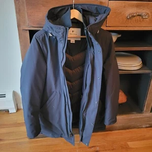 Woolrich Mountain Stretch Navy Blue Parka Men's Size XS - Picture 1 of 7