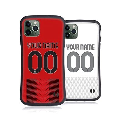 CUSTOM PERSONALISED AC MILAN 2023/24 KIT HYBRID CASE FOR APPLE iPHONES PHONES - Image 1 of 4
