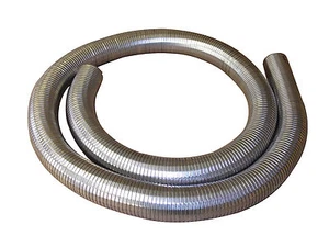 63mm 2 1/2" Flexible Polylock Stainless Steel Flexi Tube 1 1/2 Metre Exhaust - Afbeelding 1 van 3