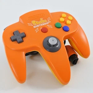 Nintendo 64 PIKACHU Controller Orange & Yellow NUS-005 Control pad Tested 2204 - Picture 1 of 6