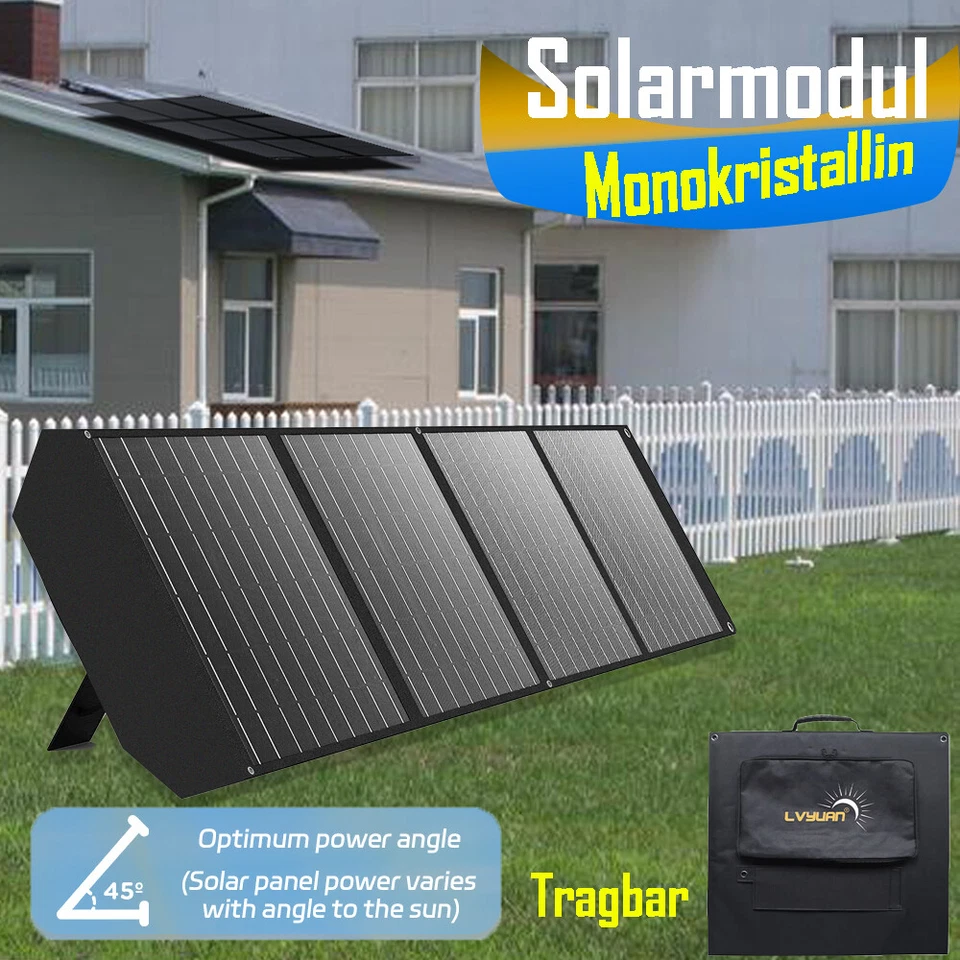 Solarmodul Faltbar 400W 300W 200W 120W SolarPanel Tragbar für Boot Wohnmobil LKW - Bild 1 von 1
