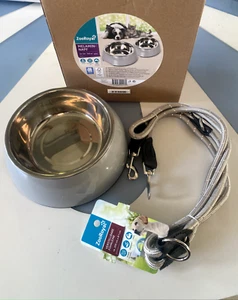 ZooRoyal 2er-Set Ciotola Melamina + 200 CM Guinzaglio Grigio - Imagen 1 de 1