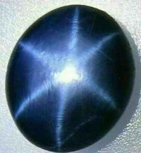 3.75 Cts. Natural 6 Rays Blue Star Sapphire Oval Shape Certified Gemstone - Picture 1 of 4