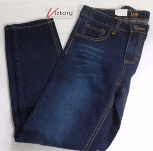 NEW Lee Youth Boys Straight Fit Straight Leg Dark Blue Jeans Pants Size 12 - Picture 1 of 7