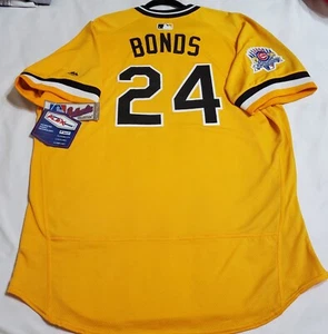 AUTHENTIC MAJESTIC BARRY BONDS 52 2XL PITTSBURGH PIRATES FLEX BASE Jersey - Picture 1 of 4