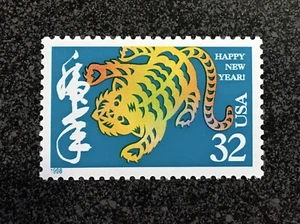 1998USA #3179 32c Happy Lunar New Year Chinese of Tiger   Mint NH - Picture 1 of 1
