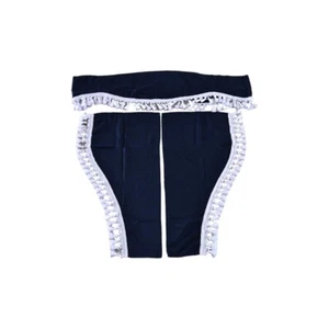 Cortinas de terciopelo azul para camión borlas blancas para DAF XF Scania R MAN TGX - Imagen 1 de 2