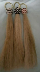 Large Horsehair Shoofly w/ Round Rawhide Knot - White  w/ 3 detail options #T-12 - Picture 1 of 4