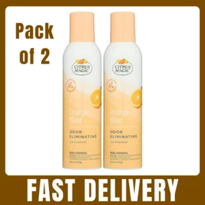Citrus Magic Air Freshener Spray Orange Blast 6oz – 2 Pack Odor Eliminator - Picture 1 of 11