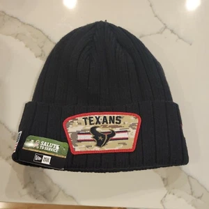 New Era Houston Texans NFL 2021 Salute To Service Black Knit Beanie OSFA NWT - Picture 1 of 5