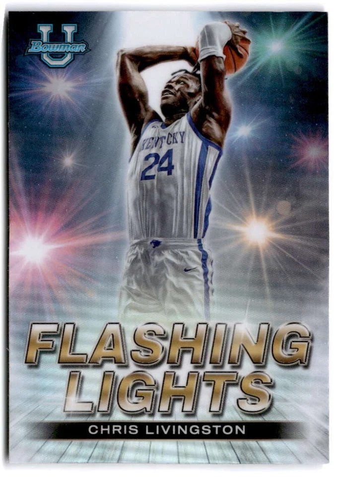 2022-23 Bowman University Best Flashing Lights #FL-4 Chris Livingston Kentucky - Image 1 of 2