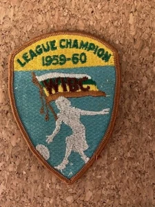 Parche de tela vintage 1960 WIBC League Champion para mujer premio de bolos - Imagen 1 de 3