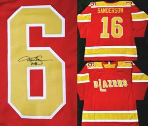 CAMISETA WHA BLAZERS PHILADELPHIA AUTOGRAFIADA DE DEREK SANDERSON  - Imagen 1 de 1