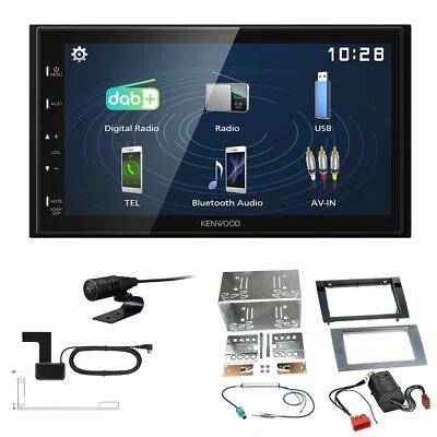 Kenwood 2DIN DAB+ Autoradio für Audi A4 04-09 anthrazit vollaktiv Bose - Bild 1 von 4