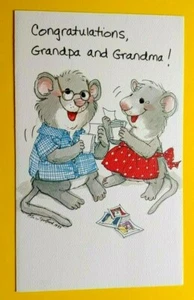 Vtg 1983 Suzy's Zoo Baby Boy Congrats Blue Envelope Unused Card - Picture 1 of 4