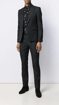 Saint Laurent mens gold stripes pants. 52/36.  $1190 - Image 1 of 4