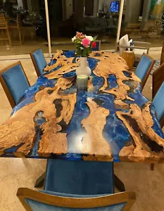 Epoxy Table, Custom Dining Table, Dining Room Table, Live Edge Table, Epoxy Slab - Picture 1 of 12