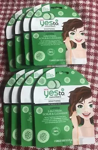 8X YES TO CUCUMBERS CALMING 3-IN-1 MASK, SCRUB, CLEANSER - Picture 1 of 1