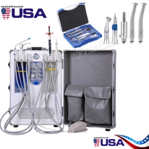 Unidad de entrega dental portátil compresor + escalador + luz de curado + kit de pieza de mano LED - Imagen 1 de 22