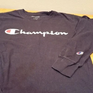 Camiseta de manga larga Champion negra con logotipo pequeña - Imagen 1 de 7