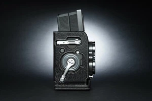 Real Leather Half Camera Case Bag Cover for Rolleiflex 2.8GX with Scissor Clip - Picture 1 of 56