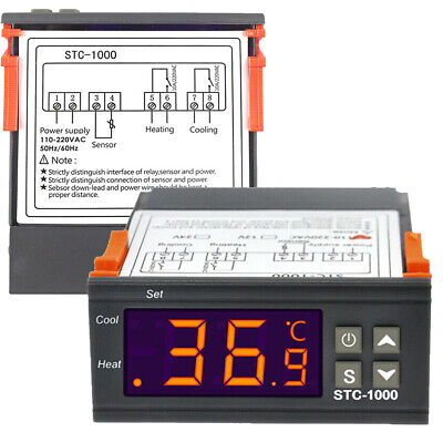 STC-1000 12V/110-220V LCD Digital Temperature Controller Thermostat With Sensor • 8.49£