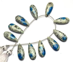 Natural Rare Gem K2 Jasper Smooth 25x10MM Pear Shape Briolette Beads 7" BD2907 - Picture 1 of 3