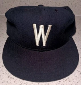 Vtg Washington Senators MLB Hat New Era Pro Model Leather Sweatband Fitted 7 1/2 - Picture 1 of 10