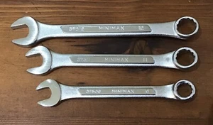 Minimax Combination Spanners x 3. 9, 11, & 12mm. Made in Japan - Picture 1 of 4