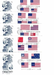3403 Stars & Stripes on 5 ArtCraft, (block of 4), FDCs - Picture 1 of 4