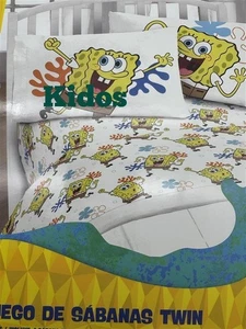 Juego de sábanas dobles de 3 piezas Bob Esponja Squarepants - Imagen 1 de 2