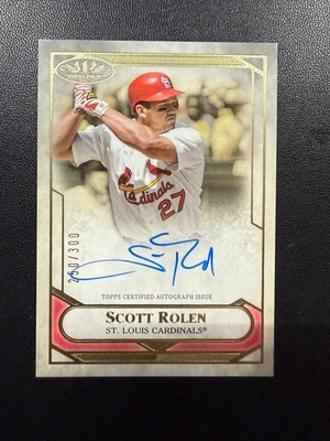 2021 TOPPS TIER ONE SCOTT ROLEN ON CARD AUTO /300 HOF AUTOGRAPH SIGNED - Image 1 of 2