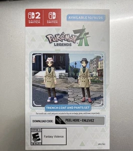 Juego de gabardina y pantalones Pokemon Legends ZA código Nintendo Switch EN MANO - Imagen 1 de 1