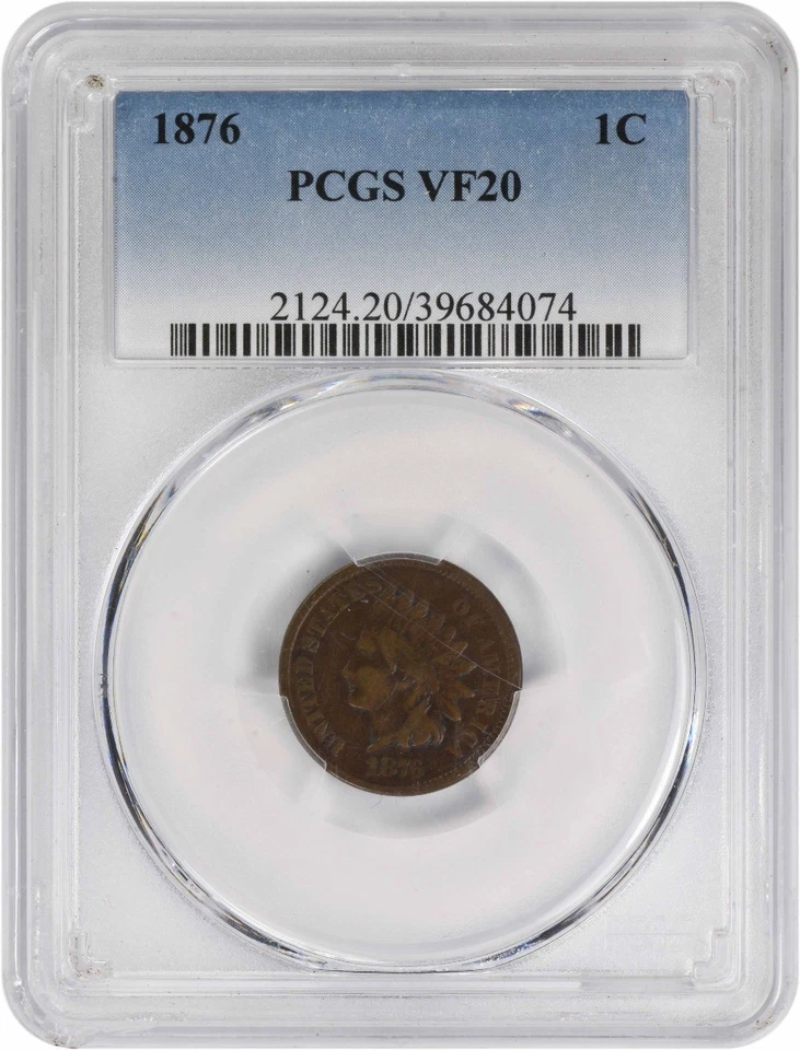 1876 Indian Cent VF20 PCGS - Image 1 of 2