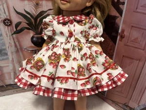 2-teiliges Erdbeeren und rotes Kleid Set Puppenkleidung passt 18 Zoll Ideals Giggles - Bild 1 von 9