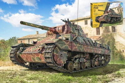 KIT MODELLINO MILITARE ITALERI CARRO ARMATO PESANTE P40 ANSALDO 1943-44 1:35 - Immagine 1 di 4
