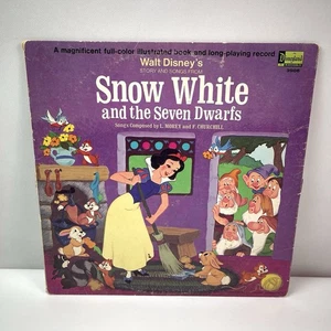 Walt Disney Snow White And The Seven Dwarfs Vinyl Record 1960s Disneyland Story - Imagen 1 de 24