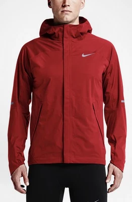 Nike Shield Runner Hooded Waterproof Running Jacket Red Mens Large Used VGC - Image 1 of 4