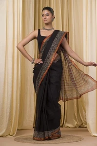 New Saree For Women Printed Soft Fabric Beautiful Wedding Wear Dress Sari Blouse - Imagen 1 de 7