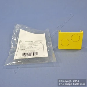 Leviton S2End-20D Yellow Fiber Patch Panel Raceway Duct Conduit 2"x2" End Cap - Picture 1 of 5