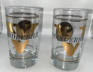 Vanderbilt University Trinkgläser Gold & Schwarz 12 oz 5" 1950’s - Bild 1 von 6