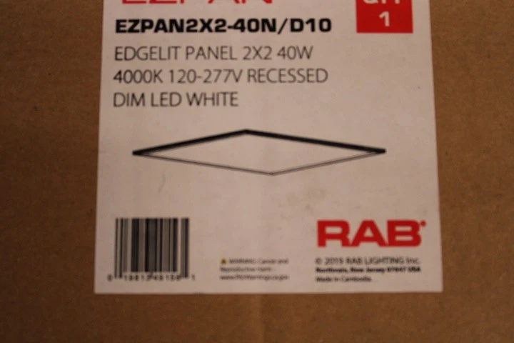 Rab Lighting EZPAN2X2-40N/D10 LED Lighting - Image 1 of 1