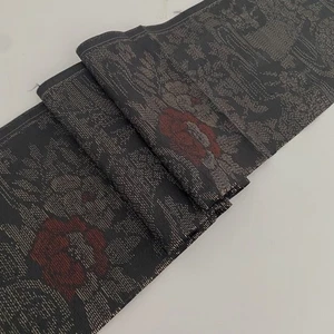 Tessuto seta kimono Oshima Tsumugi tinto fango Brook #C 7,5x59 marrone mai usato OV31 - Foto 1 di 7