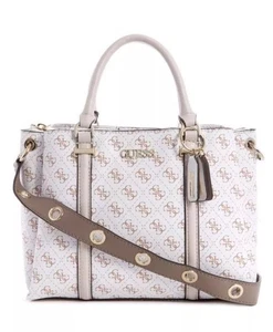 GUESS Tote Shoulder Bag White - Picture 1 of 8