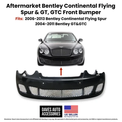 Cubierta de parachoques delantero Bentley Continental GT GTC Facelift 2004-2010 estilo OE Foto 1 de 4