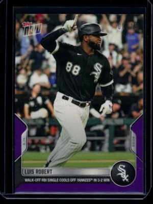 2022 Topps Now #180 Luis Robert Purple Parallel Card #d 2/25 - Image 1 of 2