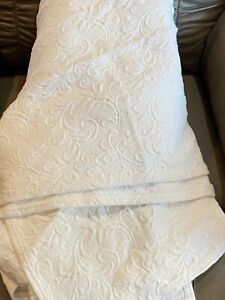 Nobel Excellence Matelasse Off White  Queen Bed Skirt Cotton 15” drop