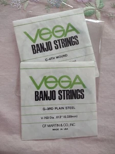 Vintage VEGA Banjo String pk C-4th G-3rd CF Martin & Co. Inc. NOS Original Pack - Picture 1 of 3