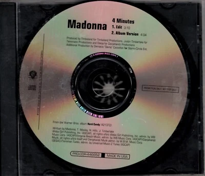 Мадонна и Джастин Тимберлейк «4 минуты» (2008 CD сингл) - Изображение 1 из 2
